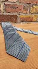 Dunhill tie BLU stripe Used