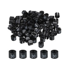 100 x Clothes Hanger Marker Colored Hanger Sizer Garment Tag Number 30 Black