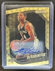 2024-25 Panini Prizm Black De'Aaron Fox Auto Gold Vinyl FOTL Prizm #/5 Spurs
