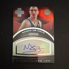 Panini Innovation Foundations Ink Nando De Colo #63 Raptors Auto /199