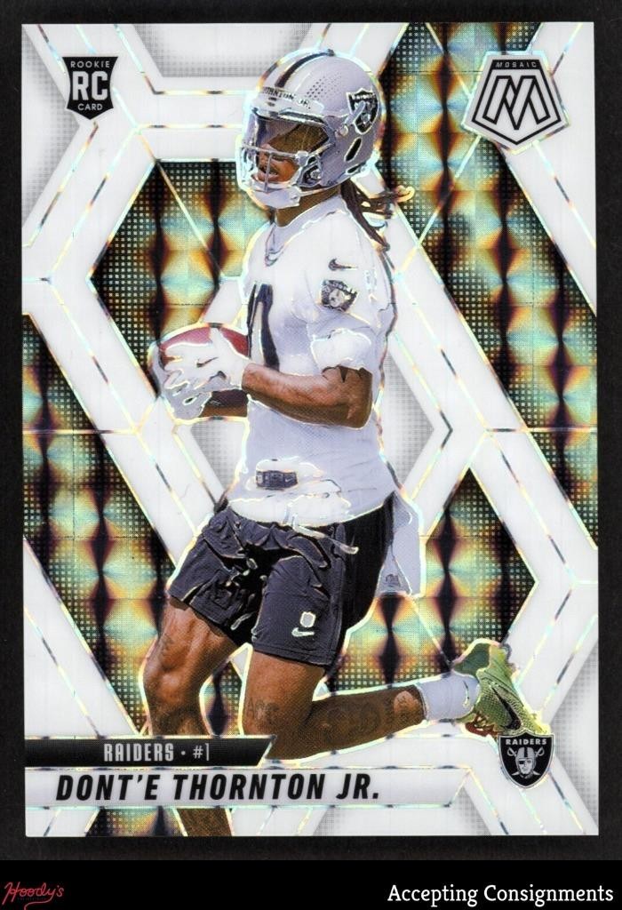 2025 Panini Mosaic Mosaic White #369 Dont'e Thornton Jr. RC Rookie 09/25 RAIDERS