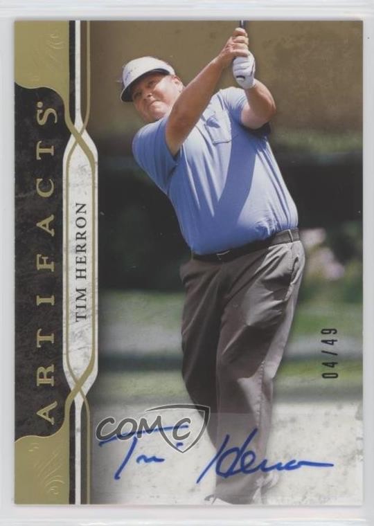 2021 Upper Deck Artifacts Gold Spectrum Auto /49 Tim Herron #13 Auto i1p
