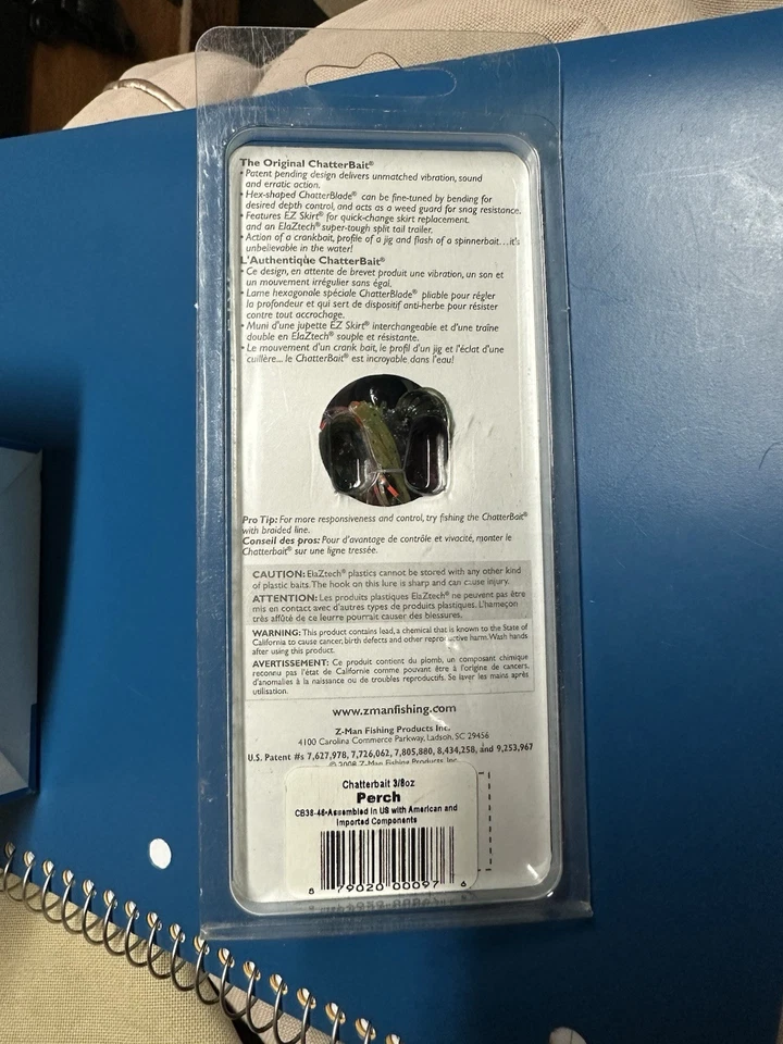 Z-Man The Original Chatter Bait Señuelo 3/8oz Percha Reemplazable EZ Falda Pez Bajo Foto 3 de 4
