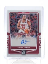 ADAMA SANOGO 2024-25 DONRUSS OPTIC SIGNATURE SERIES BULLS AUTO Q1300-H