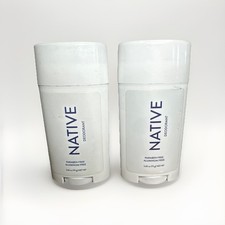 Native Deodorant UNSCENTED SET OF 2 Aluminum Free, 72 Hour Odor Control, 3 oz