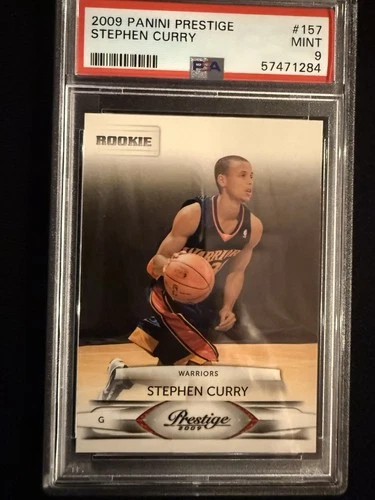 Panini 2009-10 Prestige Stephen Curry Rookie Card #157 PSA 9 Warriors NBA