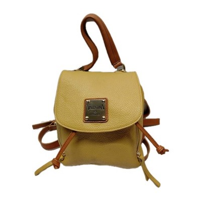 VALENTINA Italy Mustard Yellow Pebbled Leather Convertible  display picture 3