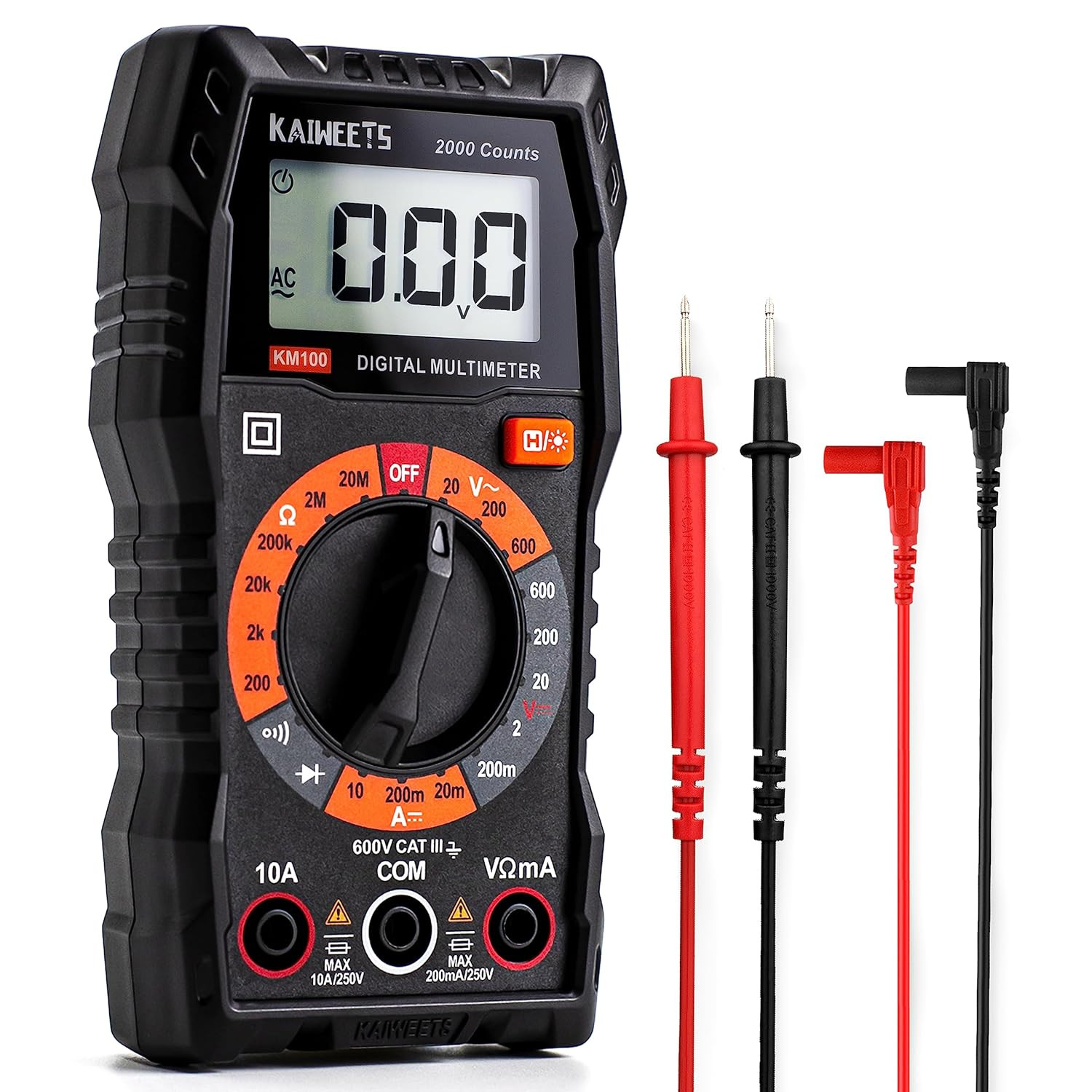 Voltmètre multifonctions compact pour réparer l'électroménager et tester les prises