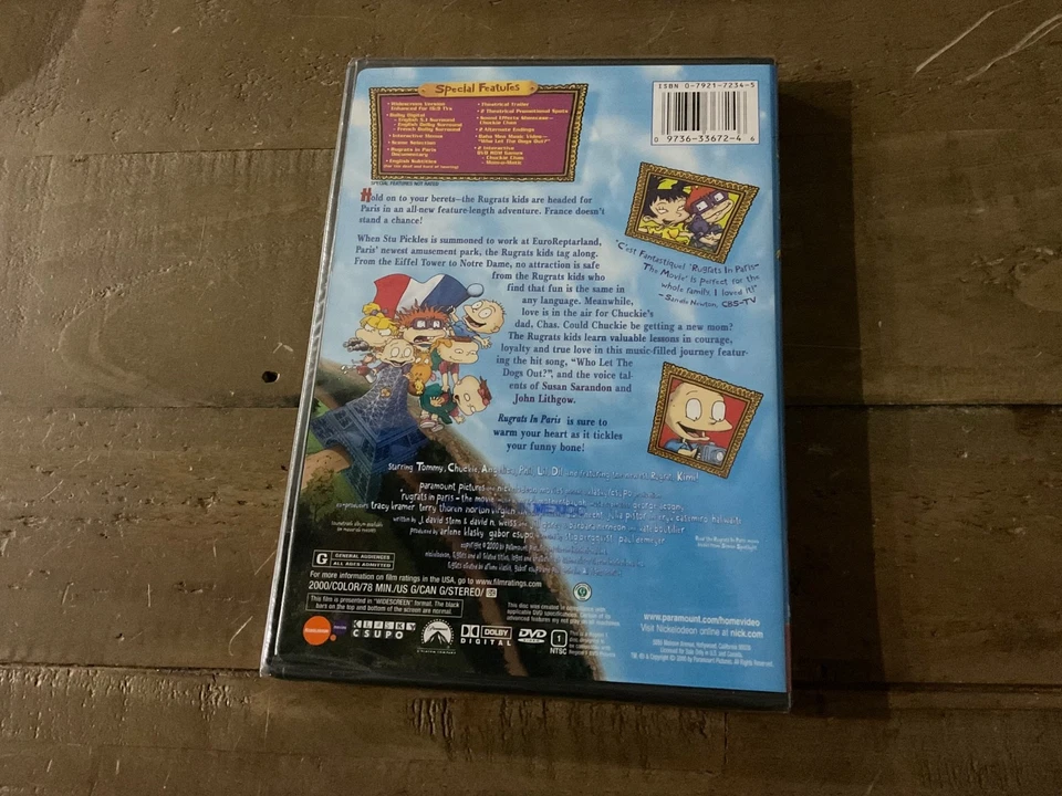 Rugrats in Paris The Movie (DVD, 2001, Widescreen) Brand New Foto 2 de 3