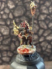 Realmgore Ritualist Painted Blades of Khorne Miniature, Age of Sigmar