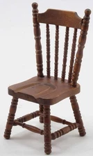 Classics by Handley Dollhouse Miniature Walnut Side Chair,Sculptures & Figurines