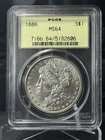 1886 Morgan Silver Dollar PCGS MS64  “Old Green Holder” OGH