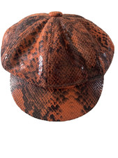 Pol Newsboy Cap Size One Size Snakeskin Pattern