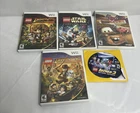 Wii Game Lot Lego Star Wars Complete Saga Indiana Jones Batman Cars