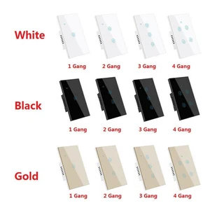 1Pcs Pour Alexa/Google APP Commutateur de lumière intelligent WiFi Panneau de verre mural tactile