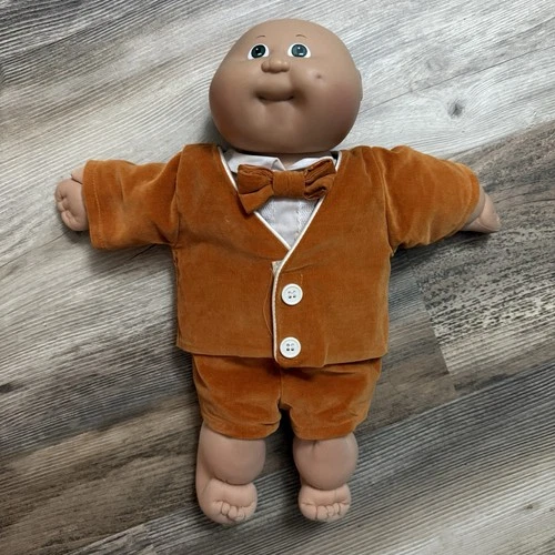 Vintage 1982 Coleco Cabbage Patch Kids Boy Doll 14” Velvet Tuxedo Outfit Bow Tie
