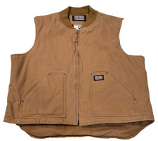 Big Smith Canvas Duck Vest 2X-Large Regular 50-52 Quilted Lining Farm Workwear