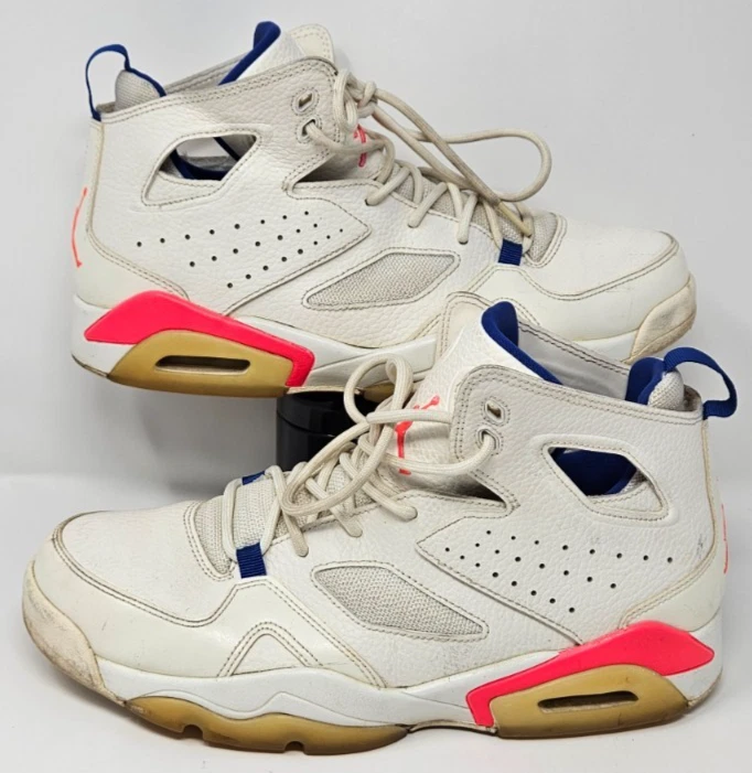 Tênis Nike Air Jordan Flight Club 91 Masculino 8.5 Tamanho Ultramarino Branco Azul Rosa - Imagem 2 de 4