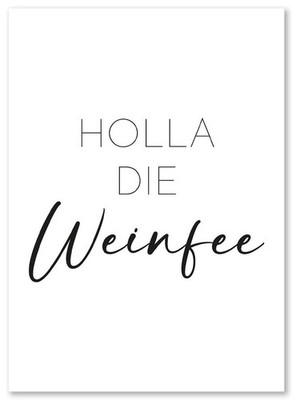 Folienmagnet ''Holla die Weinfee''