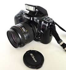 Nikon F50 SLR 35mm Film Camera With 35-80mm Nikon Lens, Black - Tested