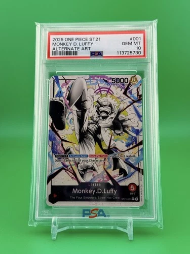 One Piece ST21-001 Monkey D Luffy Gear 5 Alt Art Parallel PSA 10 GEM MINT!!
