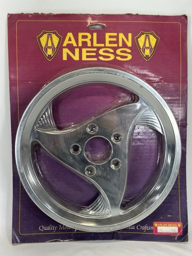 Arlen Ness Tri-Star Chrome 65t 1.5 Inch Rear Belt Drive Pulley Pre-00 Harley NOS