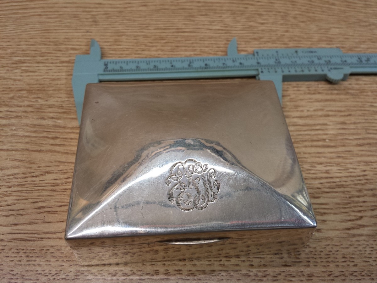Mappin & Webb London English Sterling Silver Cigar Cigarette Desk 