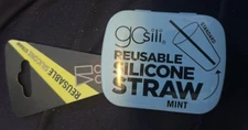 Gosili Reusable Pocket Standard Silicone Straw MINT