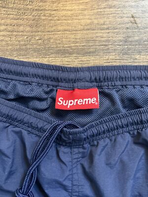 Supreme Logo Appliqué Water Short Pants NAVY - SIZE LARGE