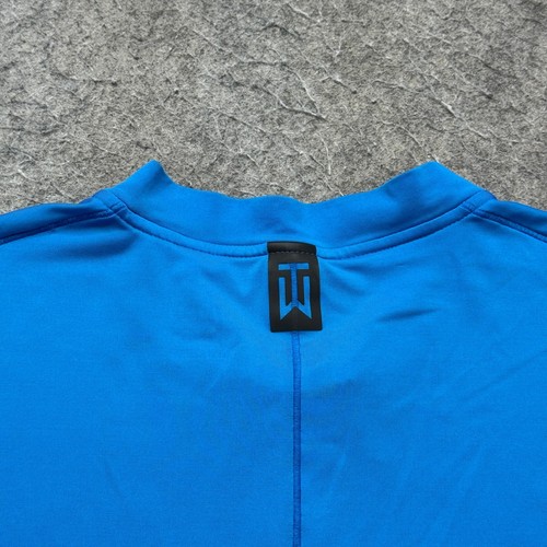 Nike TW Tiger Woods Dri-FIT Vapor Polo Shirt Men XL Blue Blade Collar BV0501 - Picture 10 of 15