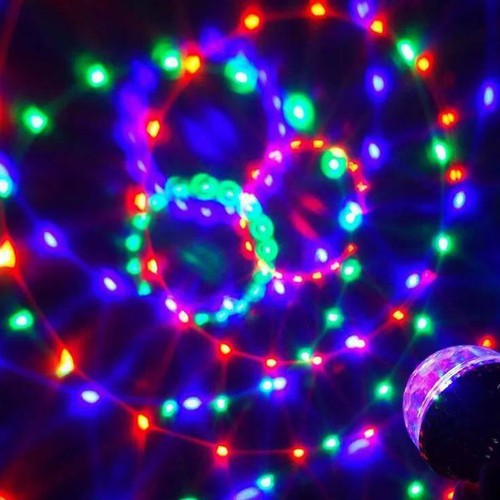 6W Rotating Crystal Magic Ball RGB LED Stage Light Bulb for Disco Party DJ - Picture 3 of 4