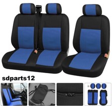 Per Fiat Scudo Ducato Copri Sedili Coprisedili 2+1 Blu Tessuto