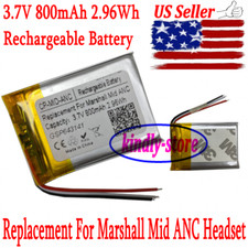 US Seller 3.7v 800mAh 2.96Wh Rechargeable Battery For Marshall Mid ANC Headset