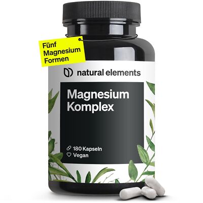 Magnesium Komplex - Premium: Aus 5 hochwertigen Verbindungen - 400mg elementares