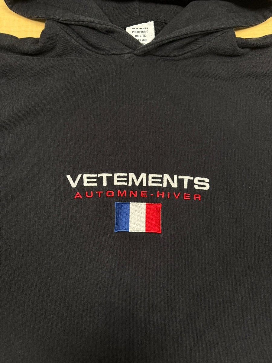 Vetements Automne-Hiver Black Hoodie Good Condition Overfit Size