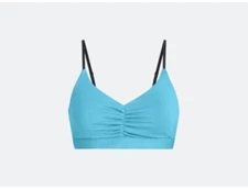 Me Undies Feel Free Ruched Bralette Aqua Blue Sz M