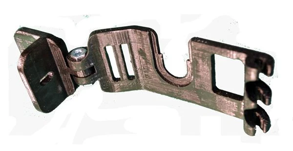 FrSky TARANIS RC FPV LCD Monitor mount adjustable 3D printed + D-ring 1/4 screw - Image 3 of 4