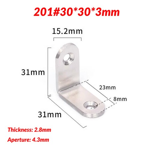 304/201 Heavy-Duty Stainless-steel Angle L Shape Brace Bracket - Shelf Support - Picture 7 of 23