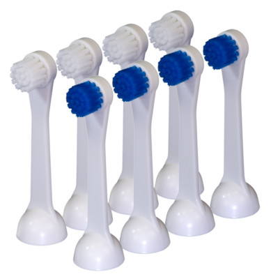 Cybersonic Classic Compact Replacement Brush Heads, 8 Pack