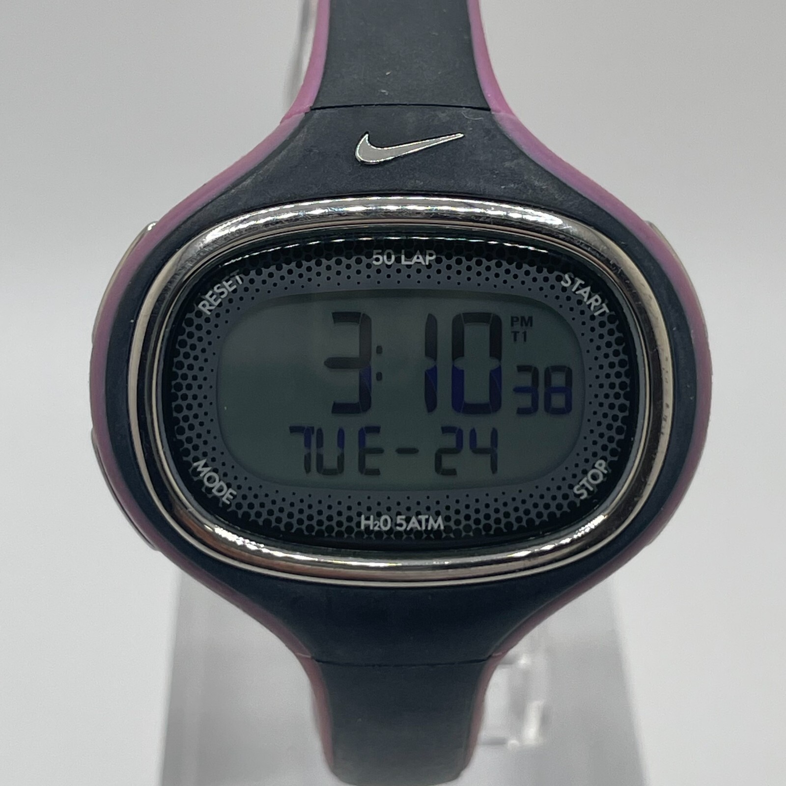 Nike Digital Watch Womens Chronograph Alarm 40mm Two Tone Ca