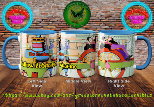 BEATLES Yellow Submarine JOHN LENNON Custom Designed 11 oz Beverage Coffee Mug - Picture 13 of 42