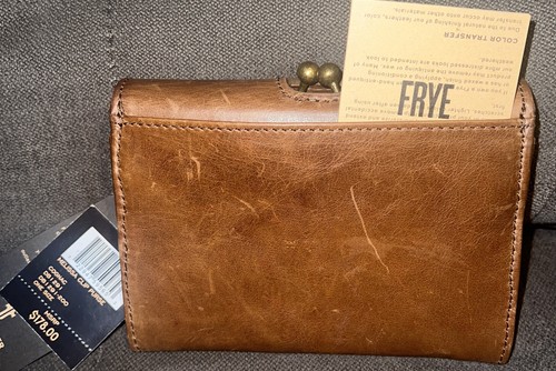 FRYE Melissa Clip Purse Clutch Cognac One Size MSRP$178.00 NWTS ๐ - Picture 9 of 17