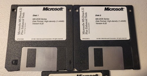 Microsoft MS-DOS - 6.2 + Enhanced Tools Operating System 3x 3.5" Floppy Disks - 第 2/3 張圖片