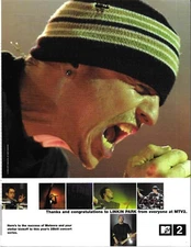LINKIN PARK Rare 2003 MTV PROMO TRADE AD Poster for Meteora CD MINT 8.5x11