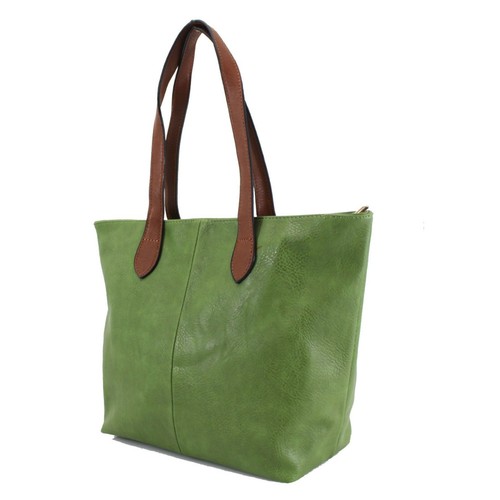 Women Large Twin Contrasting Strap Shoulder Bag Shopper Tote Satchel Handbag - Picture 7 of 27
