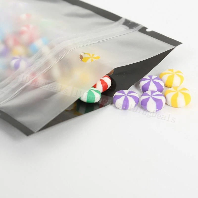 4000pc Clearance Lot Matte Clear/Black Polyethylene Zip Top Bags 10x18cm 4x7in - Image 2 of 3