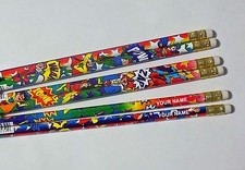 12 "SUPER HEROS" Personalized Pencils