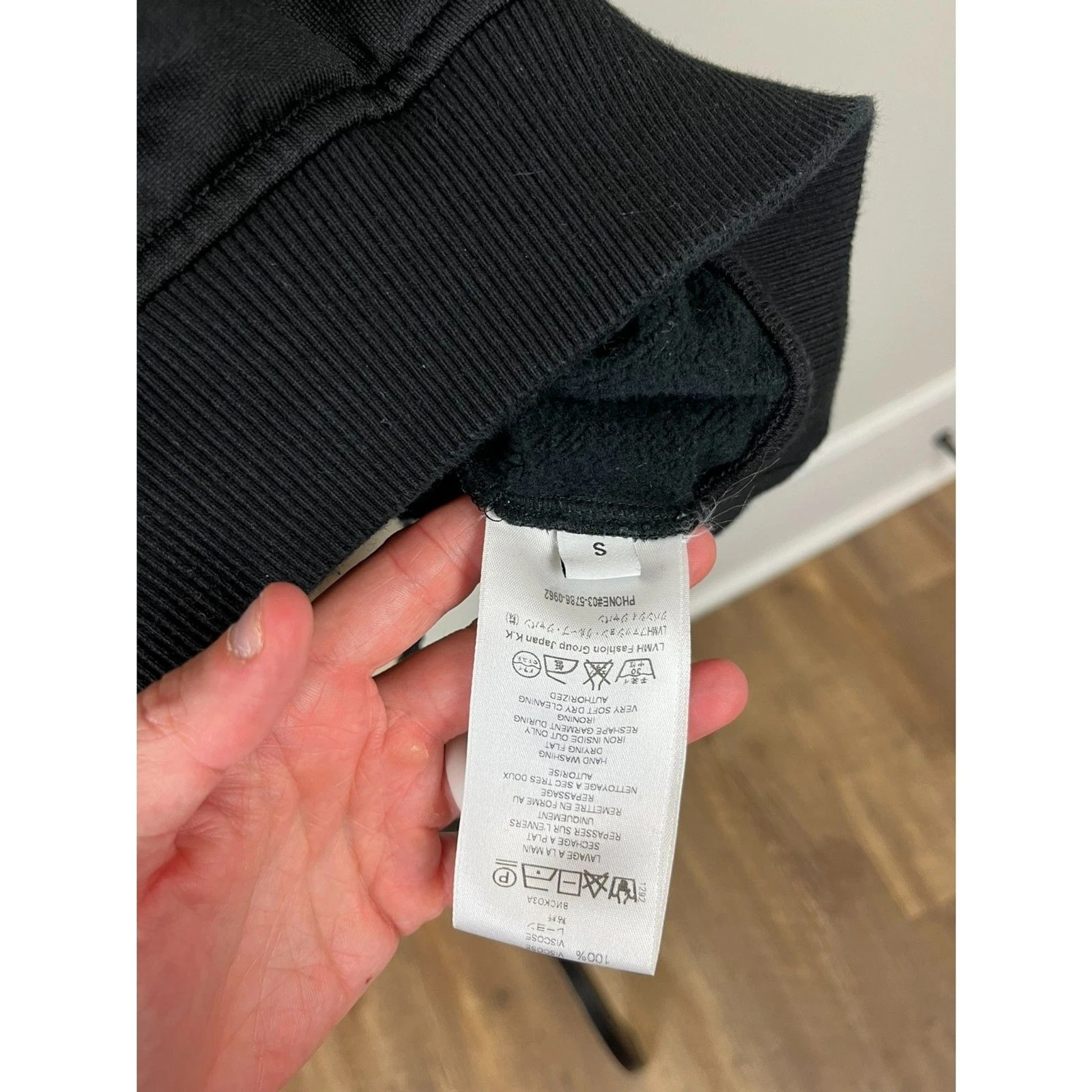 Givenchy Paris Felpa Mantello Oversize Nero Ricamato Firma Donna S