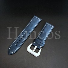 22 24 MM Dark Blue Vintage Genuine Leather Watch Strap Band Fits for Panerai PAM