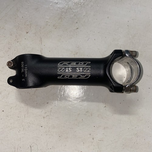 Felt ST-22 Bike Stem bicycle 110mm 31.8mm 1 1/8” black +/-5 degrees 6061AL - Picture 2 of 11